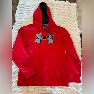 Under Armour Red Hoodie with Gray Logo